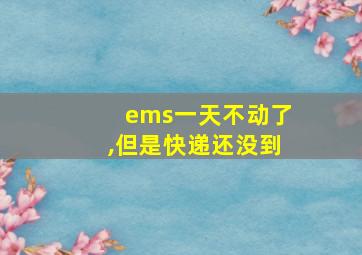 ems一天不动了,但是快递还没到