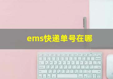 ems快递单号在哪