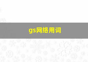 gs网络用词