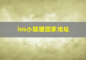 ios小狐狸回家地址