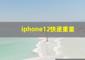 iphone12快递重量