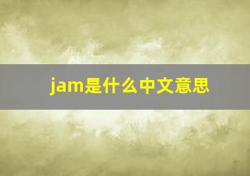 jam是什么中文意思