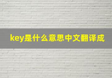 key是什么意思中文翻译成