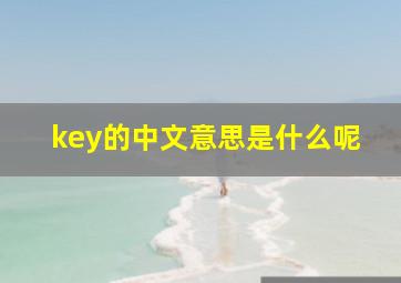 key的中文意思是什么呢