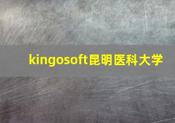 kingosoft昆明医科大学