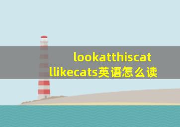 lookatthiscatllikecats英语怎么读