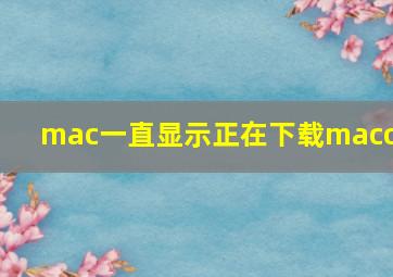 mac一直显示正在下载macos