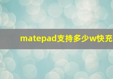 matepad支持多少w快充