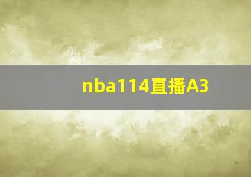 nba114直播A3