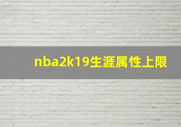 nba2k19生涯属性上限