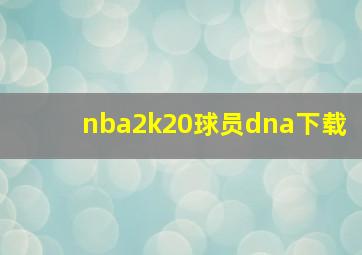 nba2k20球员dna下载