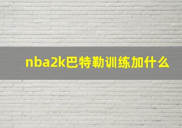 nba2k巴特勒训练加什么