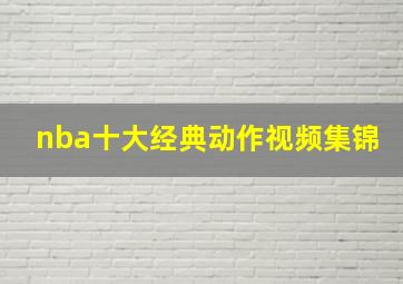 nba十大经典动作视频集锦