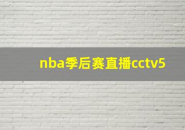 nba季后赛直播cctv5