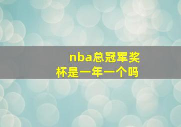 nba总冠军奖杯是一年一个吗