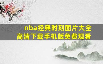 nba经典时刻图片大全高清下载手机版免费观看