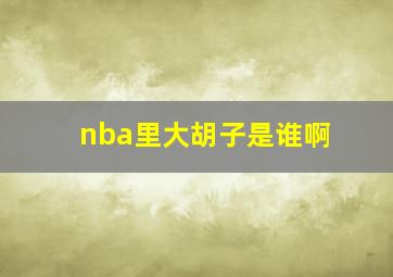 nba里大胡子是谁啊