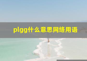 plgg什么意思网络用语