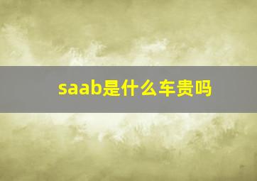 saab是什么车贵吗