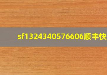 sf1324340576606顺丰快递