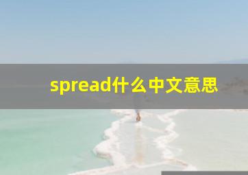 spread什么中文意思