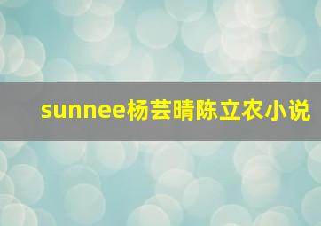 sunnee杨芸晴陈立农小说