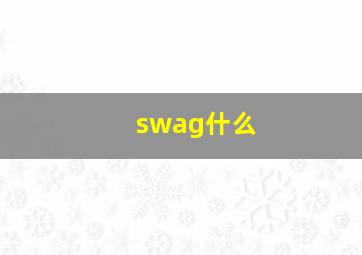 swag什么