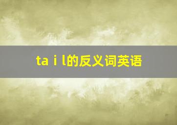 taⅰl的反义词英语