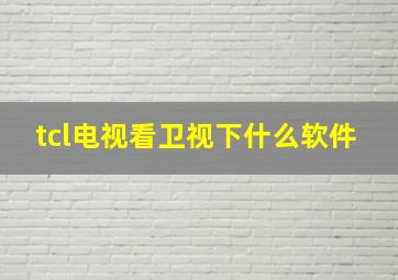 tcl电视看卫视下什么软件