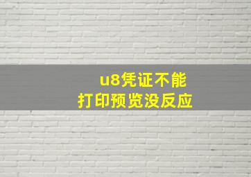 u8凭证不能打印预览没反应