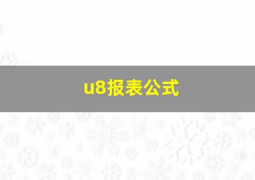 u8报表公式