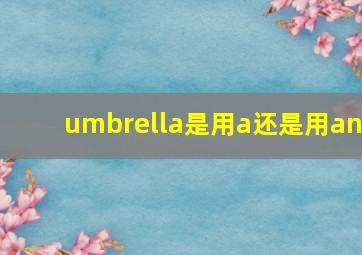 umbrella是用a还是用an