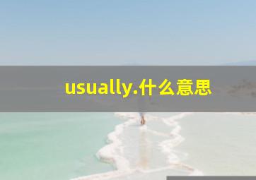 usually.什么意思