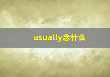 usually念什么