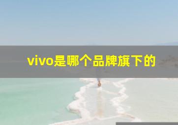 vivo是哪个品牌旗下的