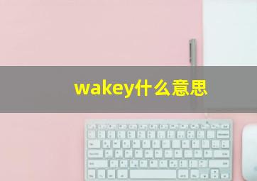 wakey什么意思