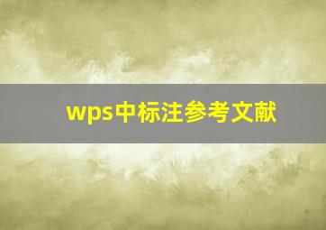 wps中标注参考文献