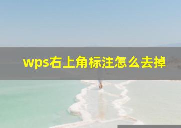 wps右上角标注怎么去掉