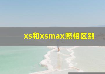 xs和xsmax照相区别