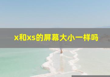 x和xs的屏幕大小一样吗