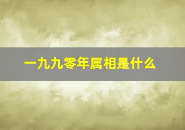 一九九零年属相是什么