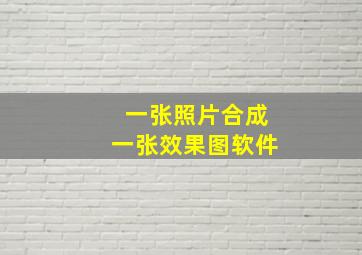 一张照片合成一张效果图软件