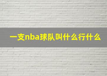 一支nba球队叫什么行什么