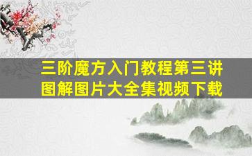 三阶魔方入门教程第三讲图解图片大全集视频下载