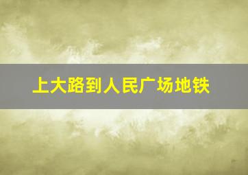 上大路到人民广场地铁