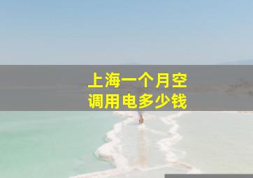 上海一个月空调用电多少钱