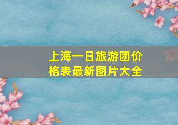 上海一日旅游团价格表最新图片大全