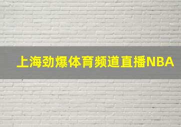 上海劲爆体育频道直播NBA