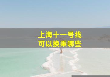 上海十一号线可以换乘哪些