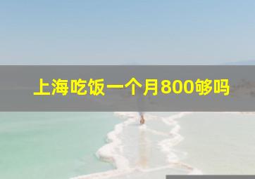 上海吃饭一个月800够吗